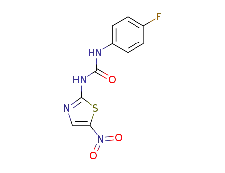 Molecular Structure of 790-88-5 (N-(4-fluorophenyl)-N'-(5-nitro-1,3-thiazol-2-yl)urea)
