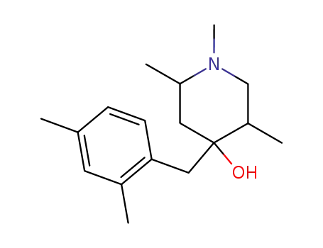 Molecular Structure of 61170-97-6 (4-Piperidinol, 4-[(2,4-dimethylphenyl)methyl]-1,2,5-trimethyl-)