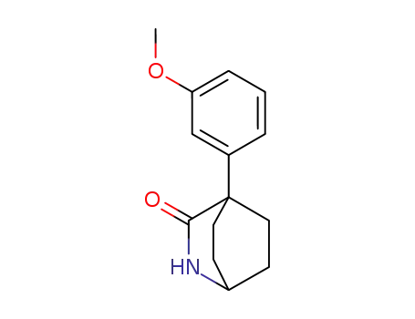 Molecular Structure of 63383-63-1 (2-Azabicyclo[2.2.2]octan-3-one, 4-(3-methoxyphenyl)-)