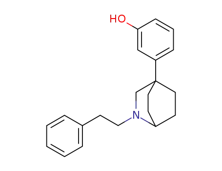 Molecular Structure of 63383-88-0 (Phenol, 3-[2-(2-phenylethyl)-2-azabicyclo[2.2.2]oct-4-yl]-)
