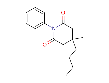 Molecular Structure of 63515-96-8 (2,6-Piperidinedione, 4-butyl-4-methyl-1-phenyl-)