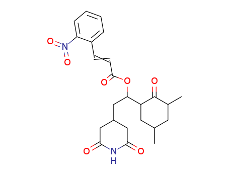 2-Propenoic acid, 3-(2-nitrophenyl)-,  1-(3,5-dimethyl-2-oxocyclohexyl)-2-(2,6-dioxo-4-piperidinyl)ethyl ester
