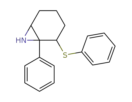 Molecular Structure of 61568-26-1 (7-Azabicyclo[4.1.0]heptane, 1-phenyl-2-(phenylthio)-)