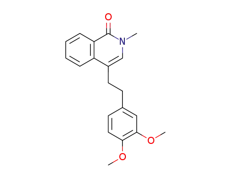 Molecular Structure of 61380-83-4 (1(2H)-Isoquinolinone, 4-[2-(3,4-dimethoxyphenyl)ethyl]-2-methyl-)