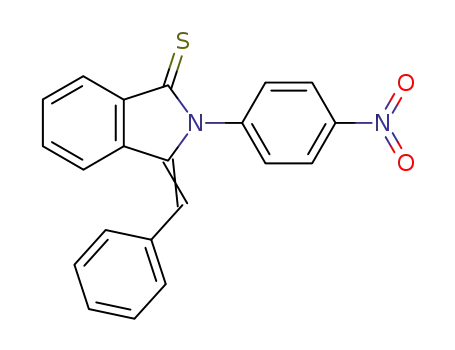 Molecular Structure of 62970-22-3 (1H-Isoindole-1-thione,
2,3-dihydro-2-(4-nitrophenyl)-3-(phenylmethylene)-)