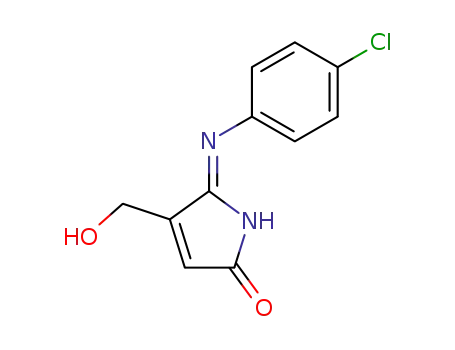Molecular Structure of 61610-41-1 (2H-Pyrrol-2-one, 5-[(4-chlorophenyl)amino]-4-(hydroxymethyl)-)