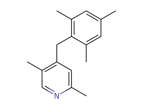 Molecular Structure of 61171-10-6 (Pyridine, 2,5-dimethyl-4-[(2,4,6-trimethylphenyl)methyl]-)