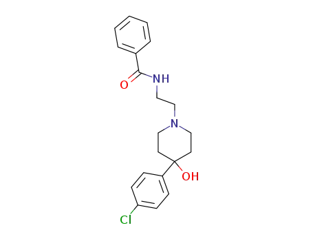 Molecular Structure of 63004-89-7 (Benzamide, N-[2-[4-(4-chlorophenyl)-4-hydroxy-1-piperidinyl]ethyl]-)
