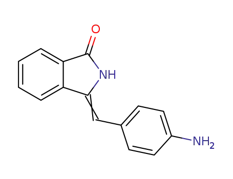 Molecular Structure of 62983-35-1 (1H-Isoindol-1-one, 3-[(4-aminophenyl)methylene]-2,3-dihydro-)