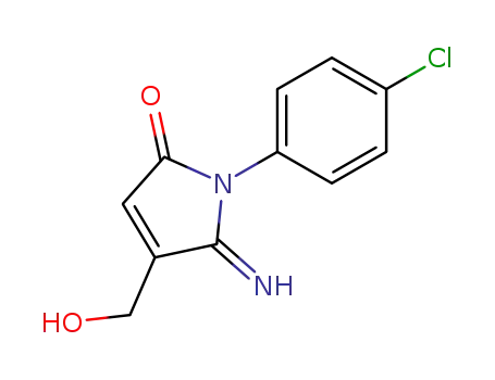 Molecular Structure of 61610-46-6 (2H-Pyrrol-2-one,
1-(4-chlorophenyl)-1,5-dihydro-4-(hydroxymethyl)-5-imino-)