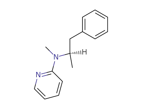 Molecular Structure of 64138-61-0 (2-Pyridinamine, N-methyl-N-(1-methyl-2-phenylethyl)-, (R)-)