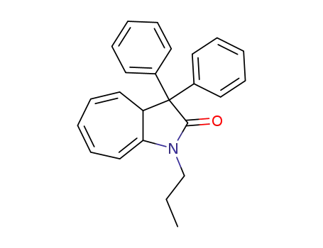 Molecular Structure of 62541-07-5 (Cyclohepta[b]pyrrol-2(1H)-one, 3,3a-dihydro-3,3-diphenyl-1-propyl-)