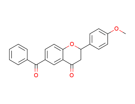 Molecular Structure of 102145-65-3 (4H-1-Benzopyran-4-one, 6-benzoyl-2,3-dihydro-2-(4-methoxyphenyl)-)