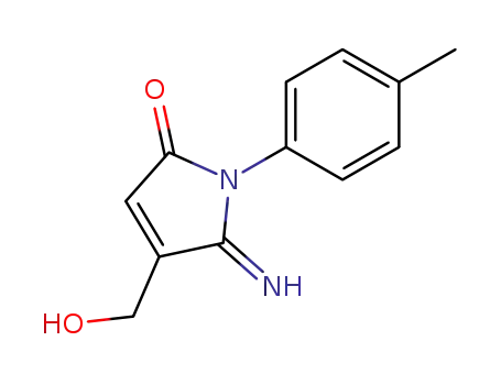 Molecular Structure of 61610-40-0 (2H-Pyrrol-2-one,
1,5-dihydro-4-(hydroxymethyl)-5-imino-1-(4-methylphenyl)-)