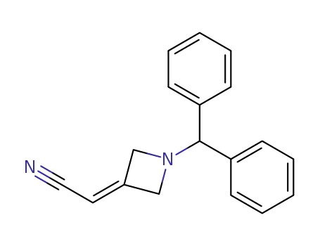 Molecular Structure of 61890-02-6 (Acetonitrile, [1-(diphenylmethyl)-3-azetidinylidene]-)