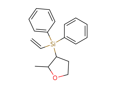 Molecular Structure of 63453-08-7 (Silane, ethenyldiphenyl(tetrahydro-2-methyl-3-furanyl)-)
