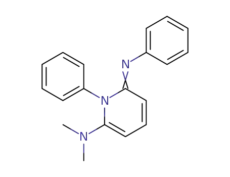 Molecular Structure of 63858-57-1 (2-Pyridinamine, 1,6-dihydro-N,N-dimethyl-1-phenyl-6-(phenylimino)-)
