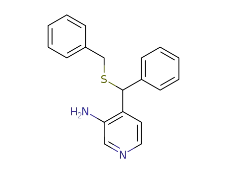 Molecular Structure of 61338-01-0 (3-Pyridinamine, 4-[phenyl[(phenylmethyl)thio]methyl]-)