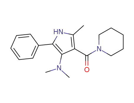 Molecular Structure of 62237-42-7 (Piperidine,
1-[[4-(dimethylamino)-2-methyl-5-phenyl-1H-pyrrol-3-yl]carbonyl]-)