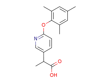 Molecular Structure of 51363-41-8 (3-Pyridineacetic acid, a-methyl-6-(2,4,6-trimethylphenoxy)-)