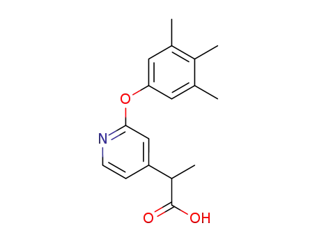 Molecular Structure of 51363-44-1 (4-Pyridineacetic acid, a-methyl-2-(3,4,5-trimethylphenoxy)-)