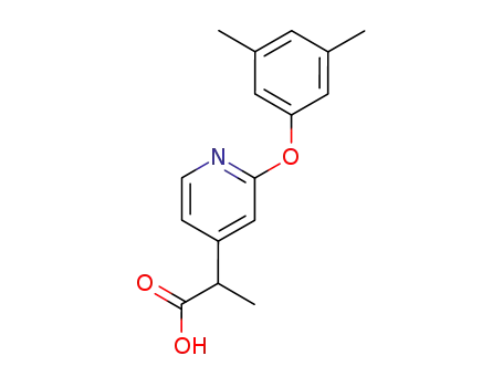 Molecular Structure of 51363-37-2 (4-Pyridineacetic acid, 2-(3,5-dimethylphenoxy)-a-methyl-)