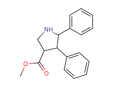 Molecular Structure of 62920-84-7 (3-Pyrrolidinecarboxylic acid, 4,5-diphenyl-, methyl ester)