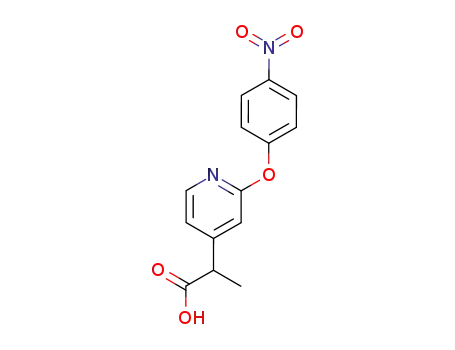 Molecular Structure of 51363-13-4 (4-Pyridineacetic acid, a-methyl-2-(4-nitrophenoxy)-)