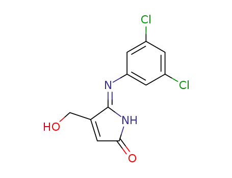 Molecular Structure of 61610-42-2 (2H-Pyrrol-2-one, 5-[(3,5-dichlorophenyl)amino]-4-(hydroxymethyl)-)