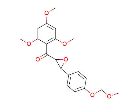 Molecular Structure of 62701-88-6 (Methanone,
[3-[4-(methoxymethoxy)phenyl]oxiranyl](2,4,6-trimethoxyphenyl)-, trans-)