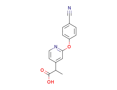 Molecular Structure of 51363-05-4 (4-Pyridineacetic acid, 2-(4-cyanophenoxy)-a-methyl-)