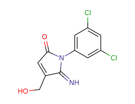 Molecular Structure of 61610-48-8 (2H-Pyrrol-2-one,
1-(3,5-dichlorophenyl)-1,5-dihydro-4-(hydroxymethyl)-5-imino-)