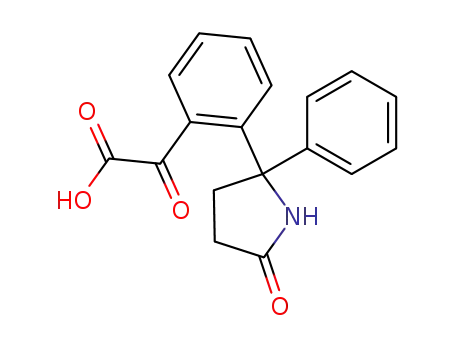 Molecular Structure of 63205-07-2 (Benzeneacetic acid, a-oxo-2-(5-oxo-2-phenyl-2-pyrrolidinyl)-)