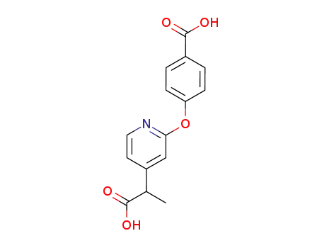 Molecular Structure of 51363-06-5 (4-Pyridineacetic acid, 2-(4-carboxyphenoxy)-a-methyl-)