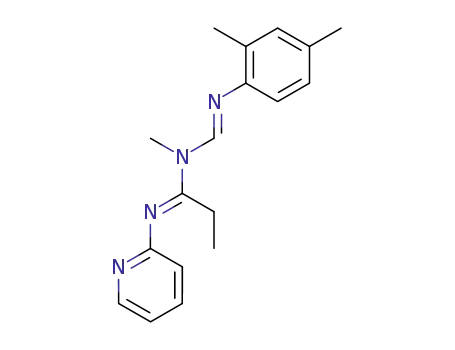 Molecular Structure of 65352-70-7 (Propanimidamide,
N-[[(2,4-dimethylphenyl)imino]methyl]-N-methyl-N'-2-pyridinyl-)