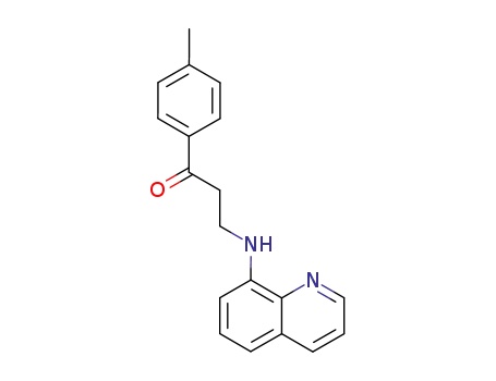 Molecular Structure of 62365-98-4 (1-Propanone, 1-(4-methylphenyl)-3-(8-quinolinylamino)-)