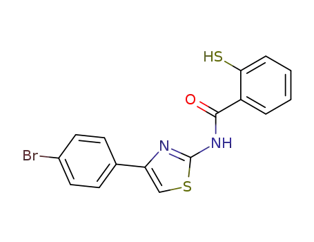 Molecular Structure of 61953-87-5 (Benzamide, N-[4-(4-bromophenyl)-2-thiazolyl]-2-mercapto-)