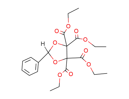 Molecular Structure of 61783-53-7 (1,3-Dioxolane-4,4,5,5-tetracarboxylic acid, 2-phenyl-, tetraethyl ester)
