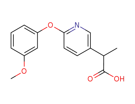 Molecular Structure of 51363-51-0 (3-Pyridineacetic acid, 6-(3-methoxyphenoxy)-a-methyl-)