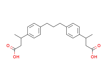 Molecular Structure of 63433-88-5 (Benzenepropanoic acid, 4,4'-(1,3-propanediyl)bis[b-methyl-)