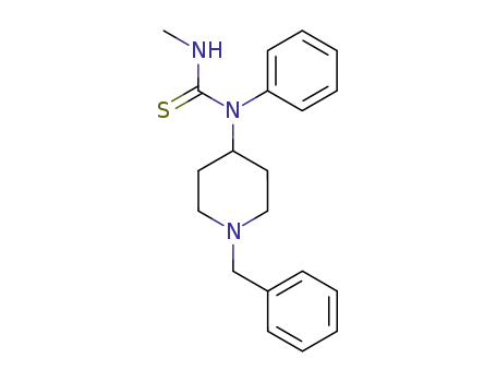Molecular Structure of 59628-18-1 (Thiourea, N'-methyl-N-phenyl-N-[1-(phenylmethyl)-4-piperidinyl]-)
