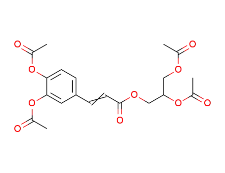 Molecular Structure of 63529-10-2 (2-Propenoic acid, 3-[3,4-bis(acetyloxy)phenyl]-,
2,3-bis(acetyloxy)propyl ester)