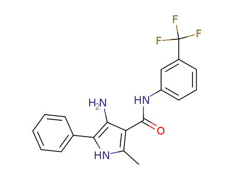 Molecular Structure of 62237-35-8 (1H-Pyrrole-3-carboxamide,
4-amino-2-methyl-5-phenyl-N-[3-(trifluoromethyl)phenyl]-)
