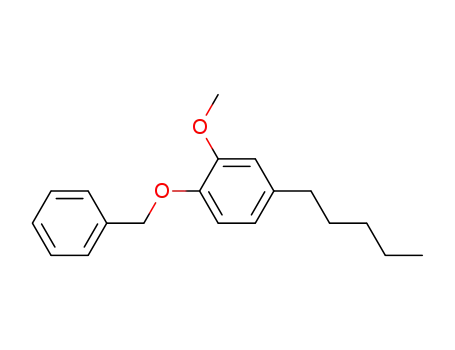 Molecular Structure of 63529-41-9 (Benzene, 2-methoxy-4-pentyl-1-(phenylmethoxy)-)