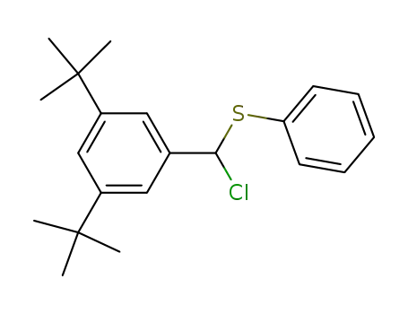 Molecular Structure of 62938-10-7 (Benzene, 1-[chloro(phenylthio)methyl]-3,5-bis(1,1-dimethylethyl)-)