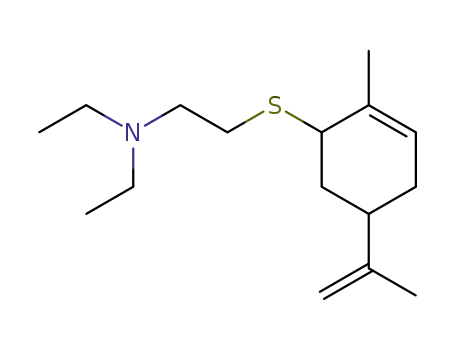 Molecular Structure of 24480-50-0 (N,N-diethyl-2-{[2-methyl-5-(prop-1-en-2-yl)cyclohex-2-en-1-yl]sulfanyl}ethanamine)