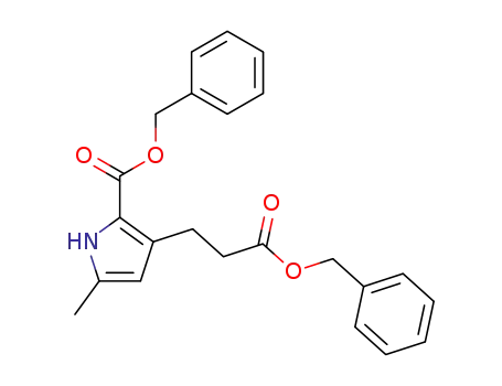 Molecular Structure of 62916-28-3 (1H-Pyrrole-3-propanoic acid, 5-methyl-2-[(phenylmethoxy)carbonyl]-,
phenylmethyl ester)