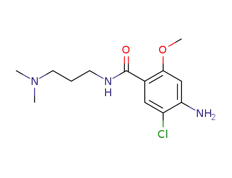 Molecular Structure of 35019-77-3 (Benzamide, 4-amino-5-chloro-N-[3-(dimethylamino)propyl]-2-methoxy-)