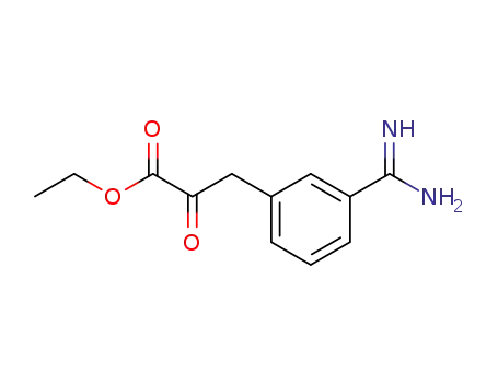 Molecular Structure of 54050-82-7 (Benzenepropanoic acid, 3-(aminoiminomethyl)-a-oxo-, ethyl ester)