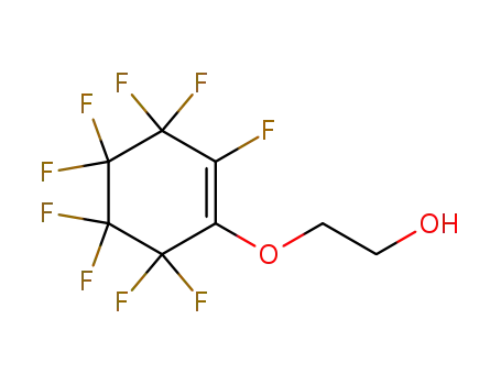 Molecular Structure of 65850-77-3 (Ethanol, 2-[(2,3,3,4,4,5,5,6,6-nonafluoro-1-cyclohexen-1-yl)oxy]-)